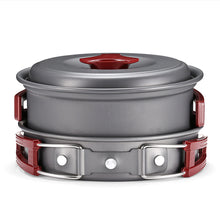 Load image into Gallery viewer, 7pcs 1-2 People Portable Outdoor Camping Aluminum Cookware