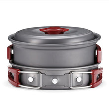 Load image into Gallery viewer, 7pcs 1-2 People Portable Outdoor Camping Aluminum Cookware